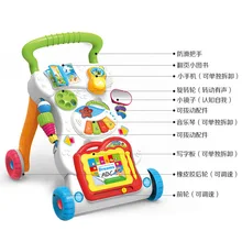 Hn347 детская коляска детская игрушка-ходунок ребенка раннего возраста образовательная многофункциональная музыкальная тележка