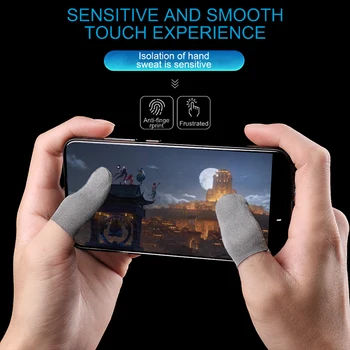 

1Pair Game Controller Finger Cover Sweat Proof Fingerstall Non-Scratch Sensitive Sleeve Mobile Touch Screen Finger Sleeve
