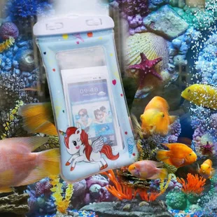 Прозрачный ПВХ цвет клип водонепроницаемый чехол для телефона приморский пляж плавание дайвинг водонепроницаемый мешок настраиваемый логотип