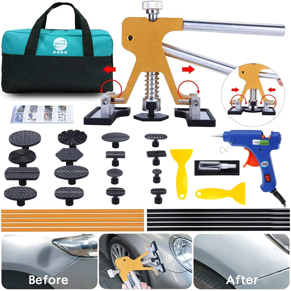 

GLISTON dent Repair Kit Car Body Repair Tools Golden Dent Lifter Dent Puller for Auto Repair