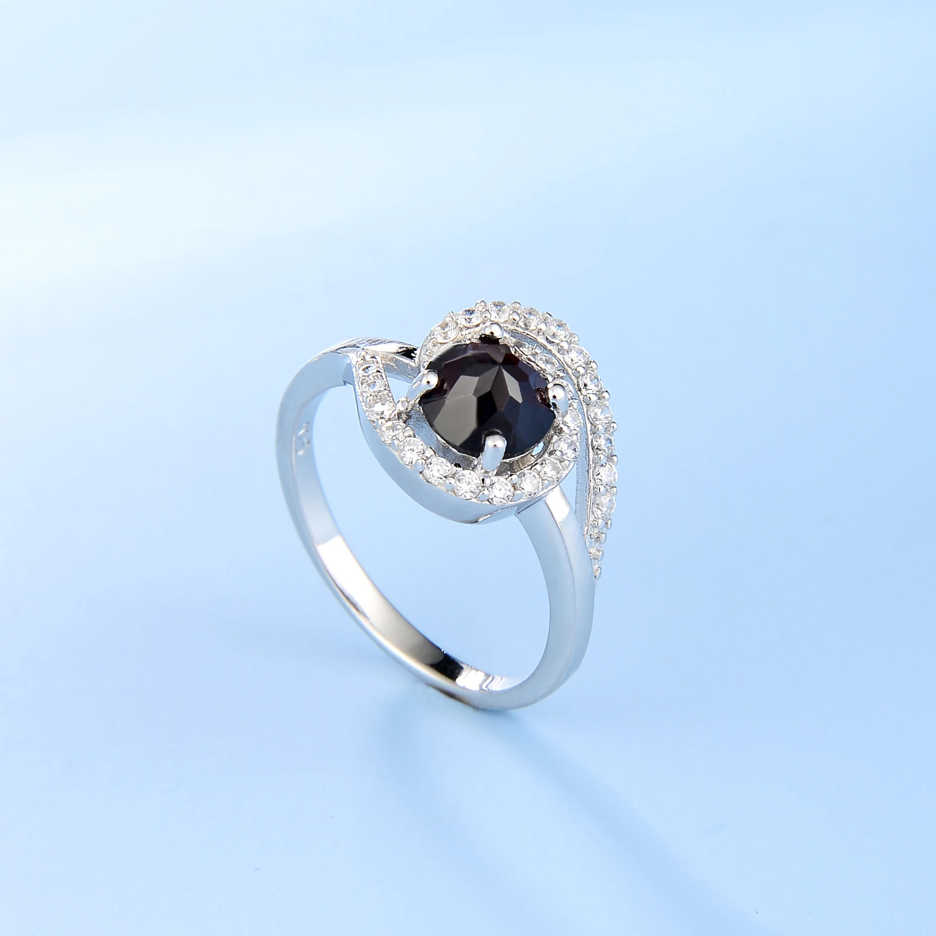 Black Emerald Birthstone Vintage Aet Deco Ring Muduh Collection