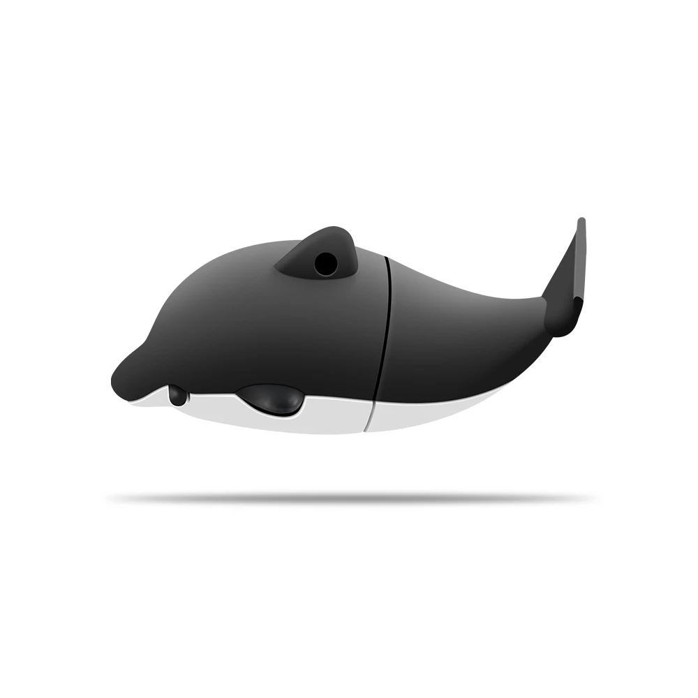 Новая флешка 32 Гб Techkey флешка для памяти 8 Гб 16 Гб милый Дельфин USB флэш-накопитель 64 ГБ животное Горячая - Цвет: black