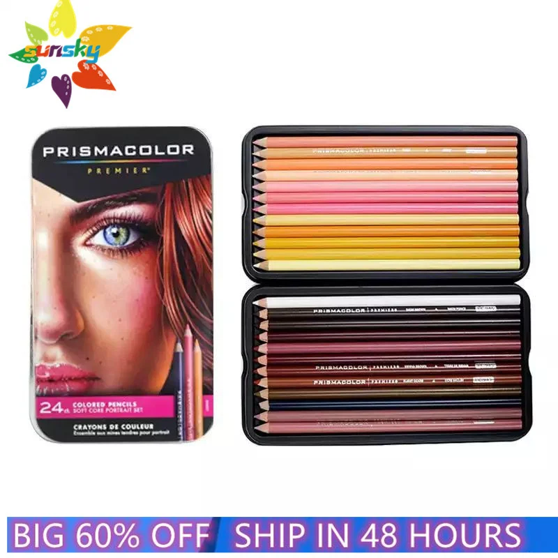 Prismacolor Premier Skin Tone Colored Pencils 24/pkgportrait 25085r