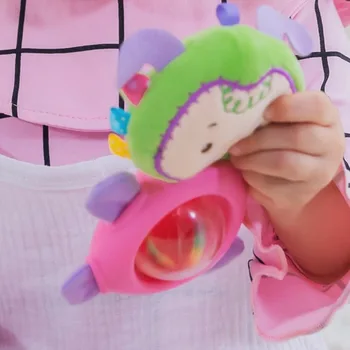 

Baby Bell Bed Infant Practical Stroller Hanging Bell Toy Educational Rattle Soft Cartoon Animal Plush Toys Gift