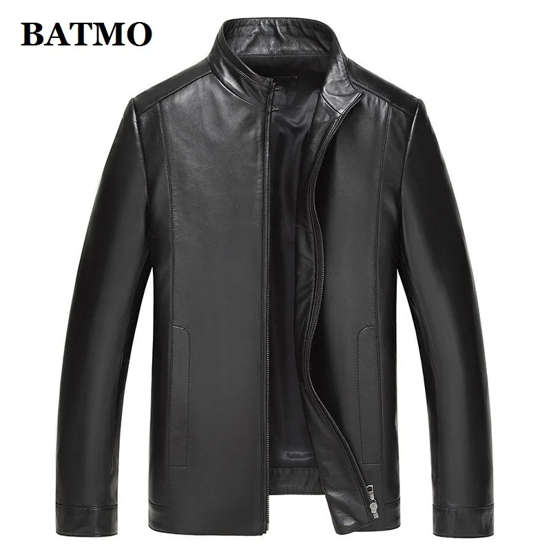 BATMO 2019 new arrival high quality natural sheepskin real leaather jackets men men's leather | Мужская одежда