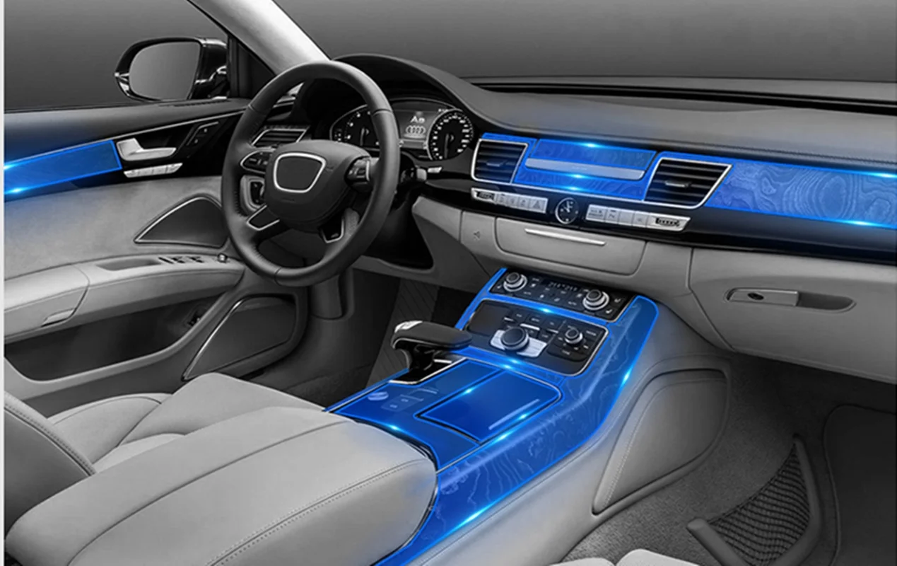 Карманго для Audi A8 A8L D4 4H D5 2011- автомобильный монитор Защитная пленка покрытие фольгой отделка наклейка интерьерные аксессуары