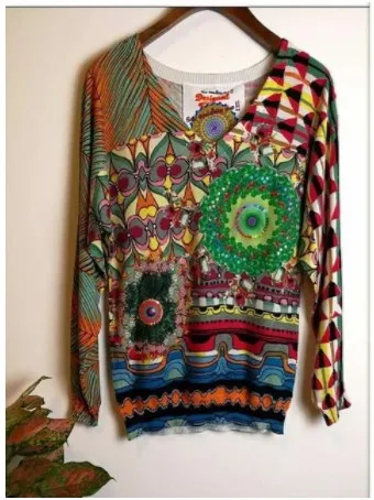 Carater espanhol новосс граус Impressos Blusas De Malha para o Outono e Inverno de - Цвет: 4