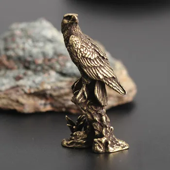 

1pc DIY Handmade Eagle Ornament Copper Bird Home Office Desk Table Animal Decors