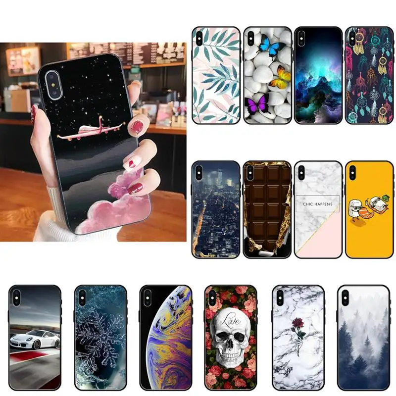 

Pink airplane flamingo leaf love heart snowflake marble Phone Case for iPhone 6 7 8 x xr xs max plus