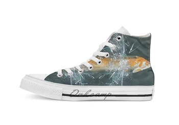 

High Speed breathable Casual High Top lace-up Canvas shoes sneakers Drop shipping