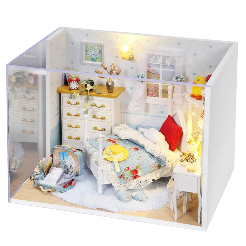 DIY кукольный домик с деревянная мебель для дома миниатюры 1/24 Roombox игрушки для детей на день рождения рождественские подарки - Цвет: 082