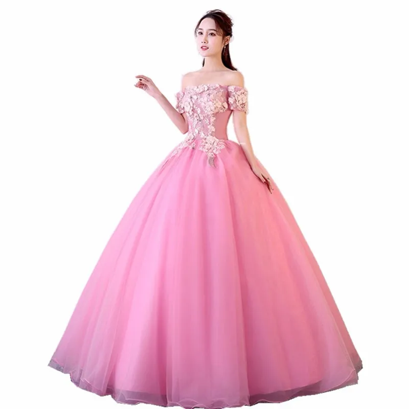 Vestidos Quinceanera 15 Anos бальные Платья пышные платья новое платье для выпускного вечера с аппликацией для вечерние платья с v-образным вырезом Vestido 0013