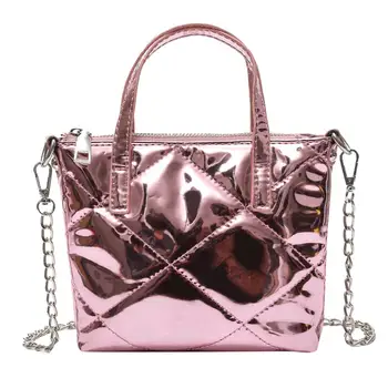 

Women Pure Zipper Bags Patent Leather Shoulder Handbags Messenger Crossbody Totes for Girls bolsos mujer