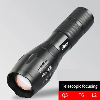

LED Flashlight Light With Zoom Function A100 Outdoor Rechargeable Mini Flashlight Torch T6 Glare Waterproof Penlight Hunting