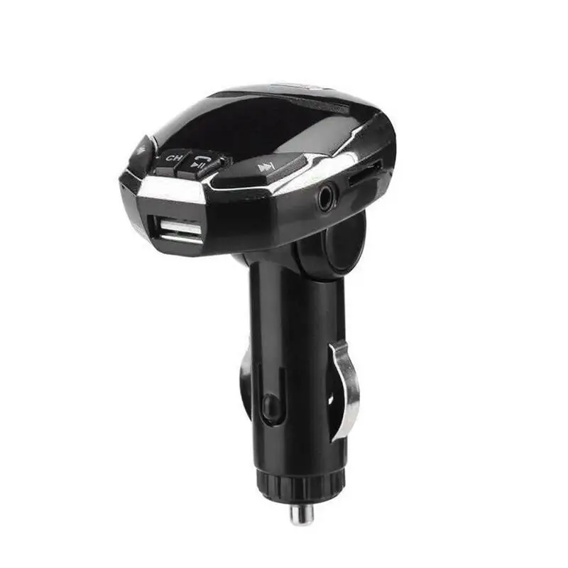 Автомобильный MP3-плеер fm-передатчик lcd беспроводной Bluetooth громкой связи автомобильный комплект музыкальный плеер fm-модулятор SD карта TF карта пульт дистанционного управления - Цвет: Серебристый