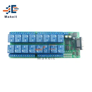 

DC 12V 16 Channel Relay Module DB9 PC Com UART Female Interface Serial Port Remote Control Switch RS232 R223C16 Delay Relay