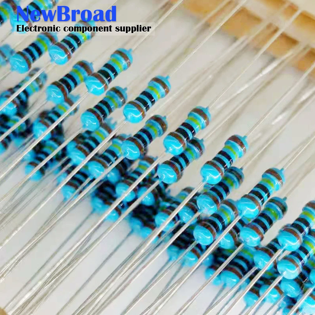 Metal Film Resistor Metal Film Resistors 100pcs 1/4W 1R~22M 1% Metal film resistor 100R 220R 330R 1K 1K2 1K5 2K2 4K7 10K 22K 47K 100K 470K 750K ohm resistance