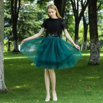 

Helisopus New Women Tulle Skirts Solid Color Fashion Pleated Puffy Skirt 5-layer Mesh Skirt Wedding Bridal Skirt Lolita Saia