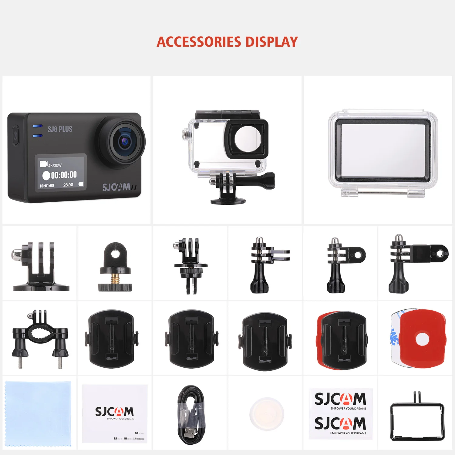 SJCAM SJ8 Plus Action Camera Sports  1290P DV4K WiFi Remote 30m Underwater Waterproof SJ Outdoor Sport Camera