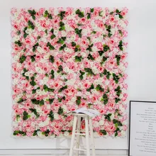 Flower Wall Artificial Flower Plants Birthday Backdrop DIY Living Room Decorations Wedding Party Shop Romantic Backdrop 2022