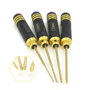 

4 Pcs Hex Screw Drivers Set Titanium Alloy Repair Tools Kit for RC Helicopter K92D