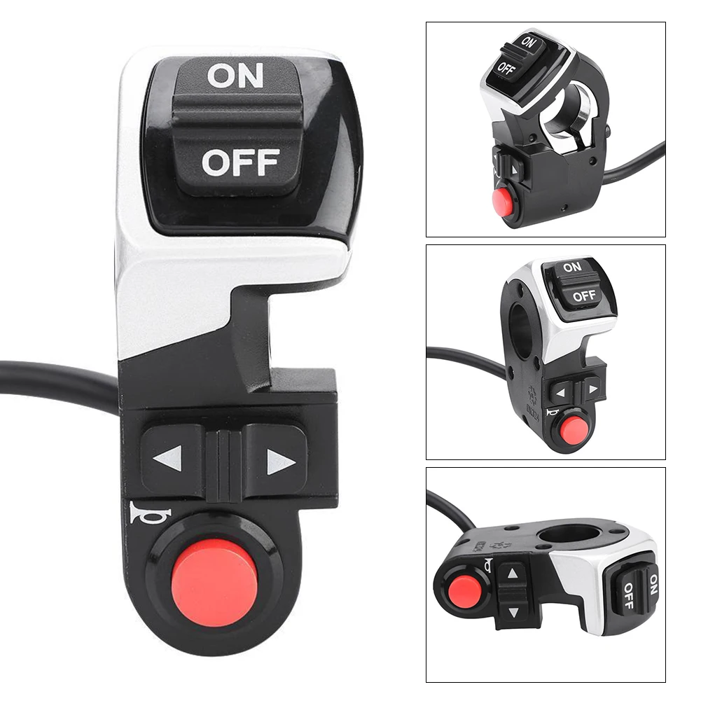 

3 In 1 Durable Button Type Control Switch Electric Bicycle Accessory DIY Rainproof Rear Lamp Turn Signal Light Replacement