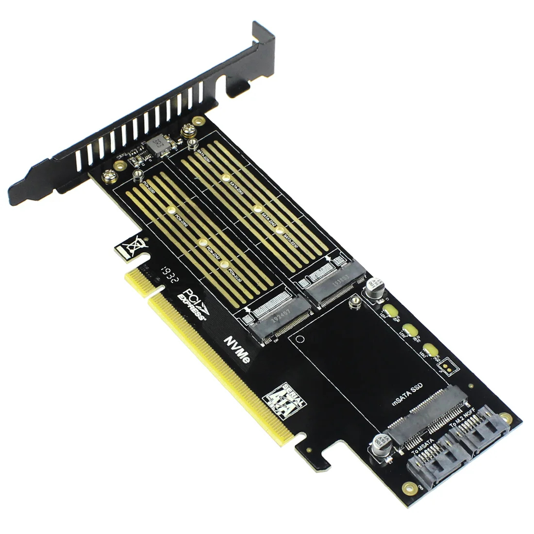 M.2 SSD для PCIE 3 0 X16 адаптер M ключ B Ключ mSATA PCI Express NVME m.2 и AHCI в 1 конвертер|Платы