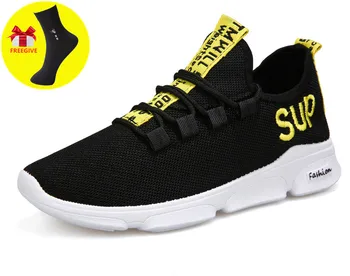 

2019 new Korean version of men's fashion shoes, soft bottom breathable sneakers,flying weave shallow mouth,low top running shoes