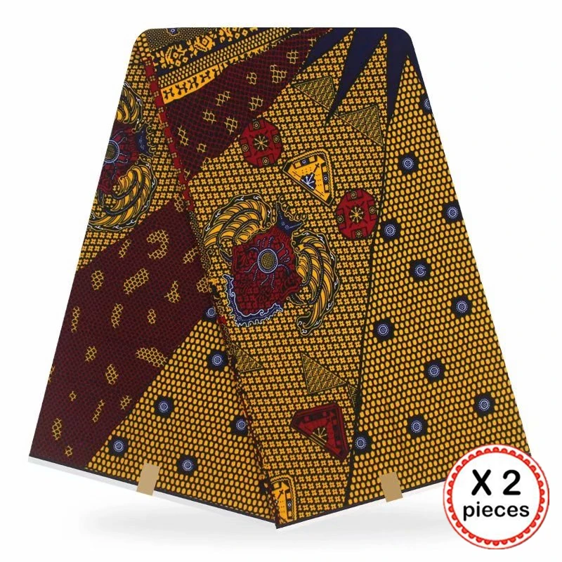 Анкара африканская ткань 12 ярдов Хлопок Нигерия стиль шитье Африканский Воск Печать Ткань Гана для свадебная одежда платье 91808