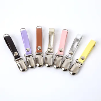 

Leather strip duckbill clip keychain leather foreign luggage tag pendant keychain