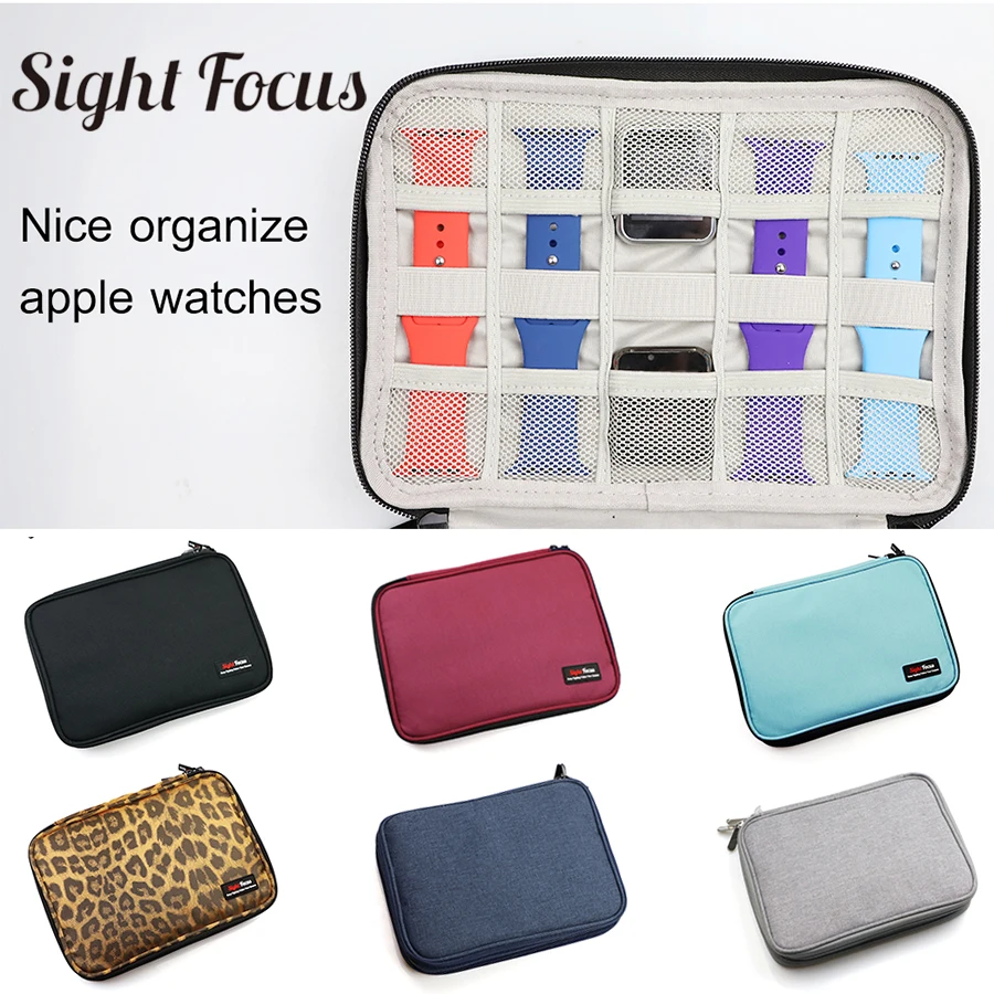 18 Slots Travel Jewelry Box Watches Bag for Apple Watch Band Strap Holder
