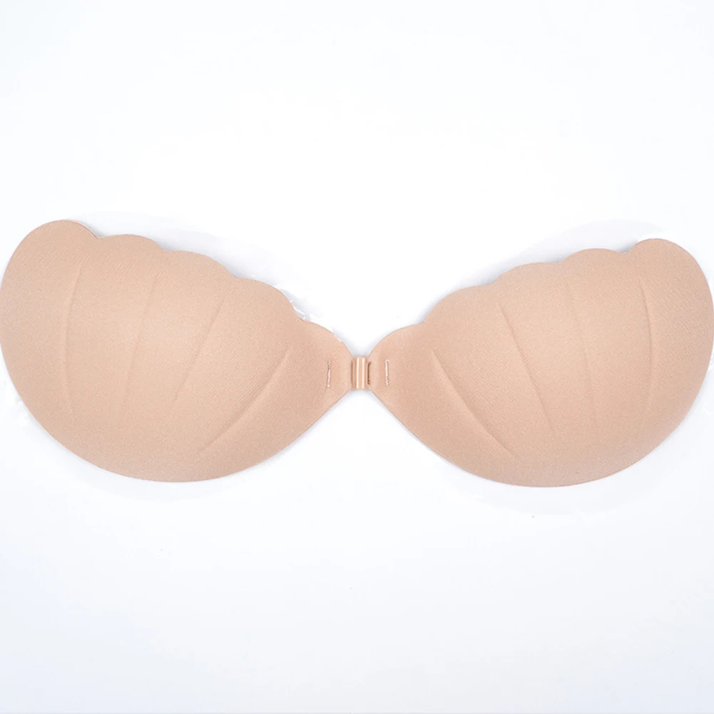 Brassiere Comfortable Front Buckle Self-adhesive Closure Sticky Silicone Sexy Strapless Invisible Spandex Shell Shape Women Bra