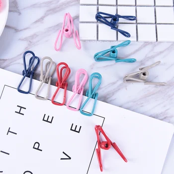 

Metal Binder Clips 10pcs/lot Plating Colored Binder Clips Paper Clip Dovetail Clamp Memo Clips Office Binding Accessories