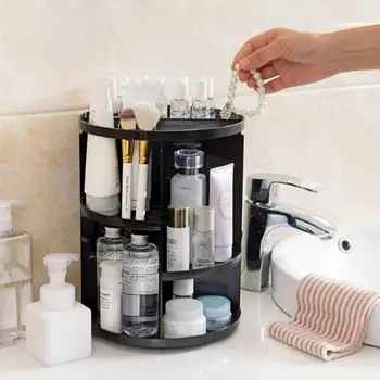 

Makeup Organizers Storage Rack 360-Degree Rotating Cosmetic Storage Rack Makeup Sotrage Box Storage Shelf Cosmetic Organisers