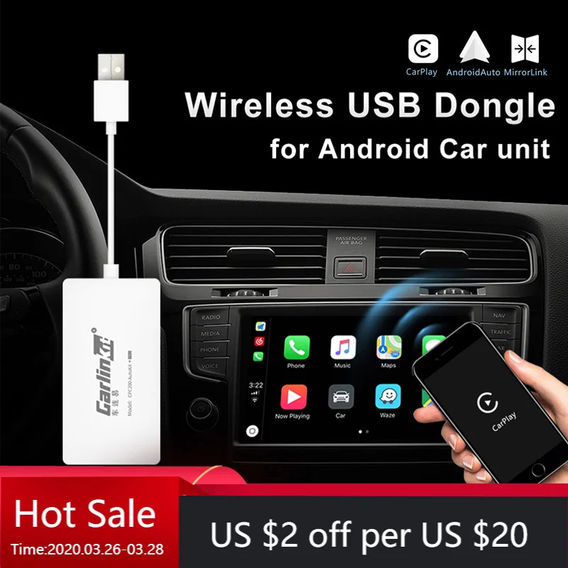 Carlinkit беспроводной Apple CarPlay /Android Авто Carplay Smart Link USB ключ для Android навигационный