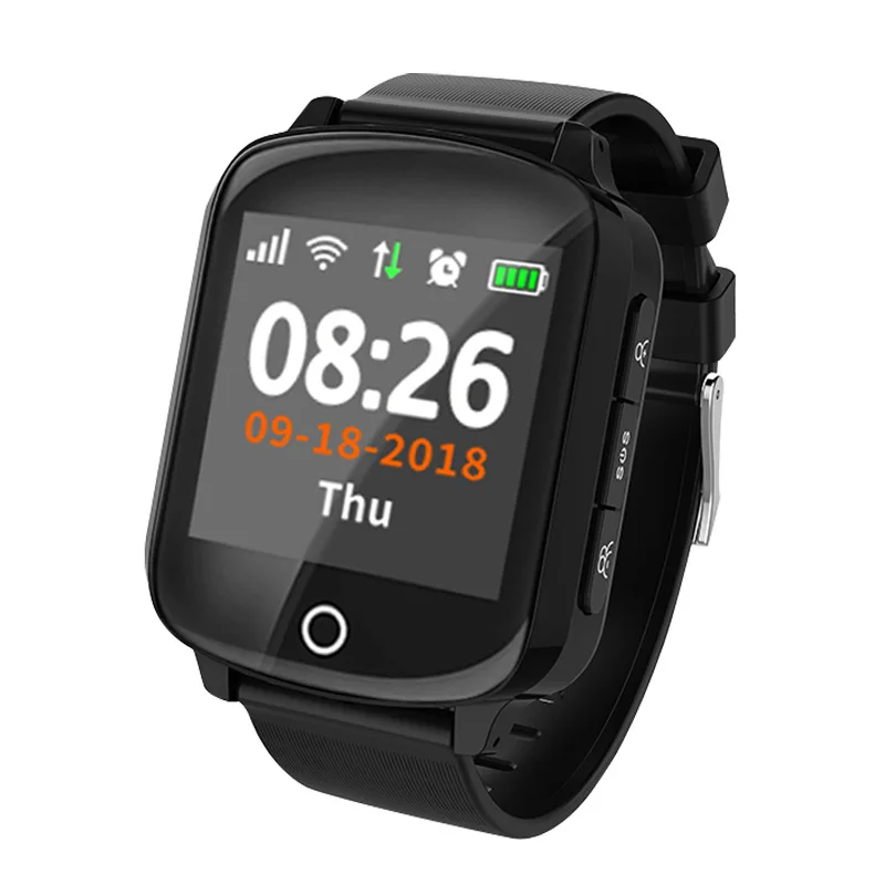 

D200 Old Man Heart Rate Watch Phone GPS Anti-loss Smart WiFi Positioning Watch Cell-phone Strength