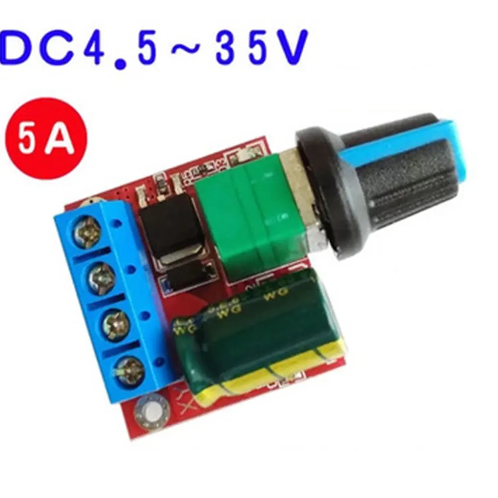 Новый PWM регулятор двигателя пост. Тока 5V 35V скорости переключатель управления 5A