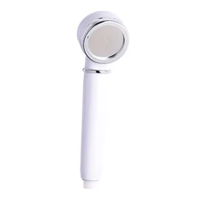 Skin Care ABS Plastic Single Function Eco White Water Filter Mineral Stone Vitamin C Bathroom Hand Shower Head With PP Cotton