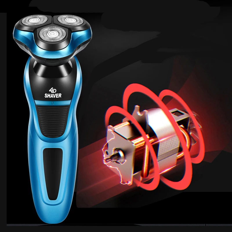 Электробритва 4D Плавающая бритвенная головка перезаряжаемая машина моющийся