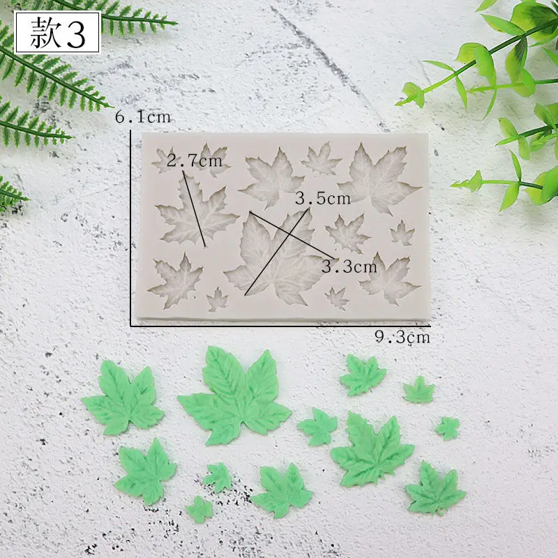 

New 3D Silicone Baking Mold DIY Leaf Shape Chocolate Cake Decoration Non-Stick High Temperature Household Kitchen Hand Tools