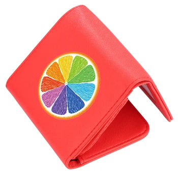 

Fashion Ladies Leather Printing Patterns Purses Royal Blue/Red Short Women Money Coin Bags Clutch Card Holder Wallet for Girls