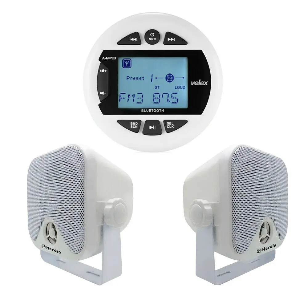 Boat Radio Marine Bluetooth Stereo Digital Media Audio FM AM MP3 Player