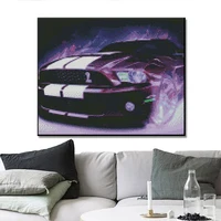 Full Round Drill 5D DIY Diamond Painting Sports Car Scenery Embroidery Cross Stitch Mosaic Bead Art Diamond Adult Kit Home Decor 3
