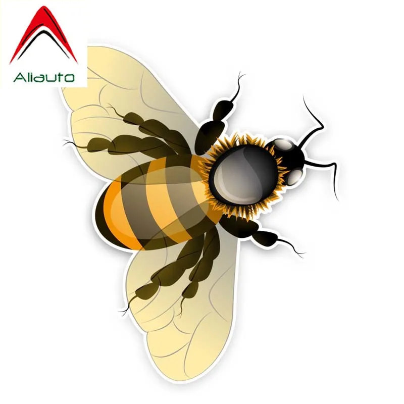 Aliauto Funny Car Sticker Interesting Bee Modelling Decal Accessories PVC for Volkswagen Polo Ford BMW Audi Toyota 16cm*13cm | Автомобили