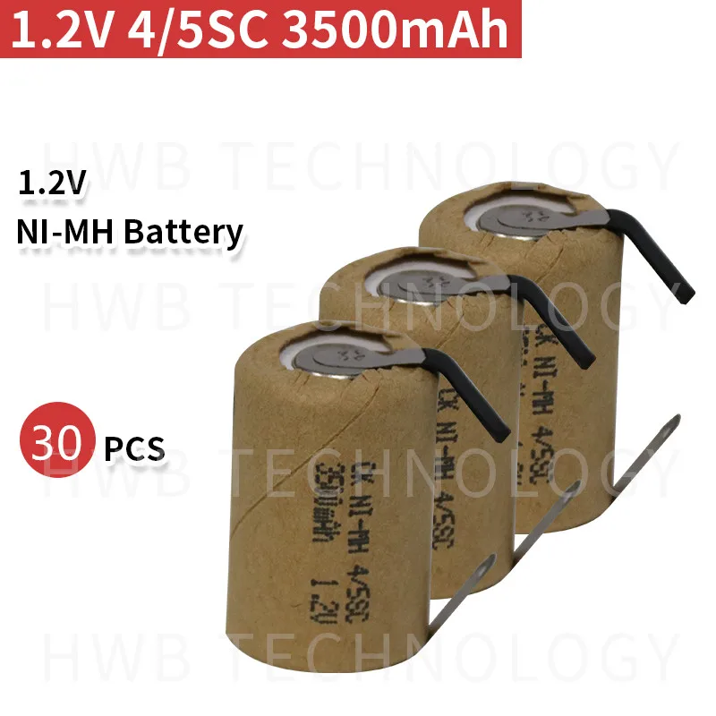 30 шт./лот оригинальные новые 1 2 в 4/5SC 3500 мАч ni mh перезаряжаемые батареи для