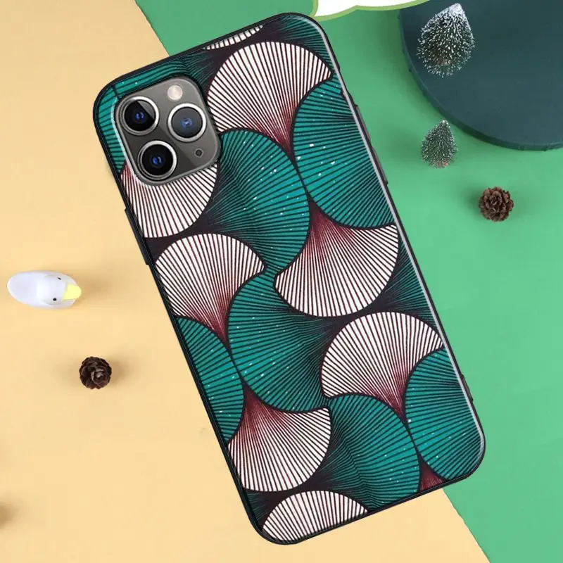 African Wax Fabic TPU Case For iPhone XR X XS Max SE 2020 6S 7 8 Plus 12 Pro mini 11 Pro Max Cover