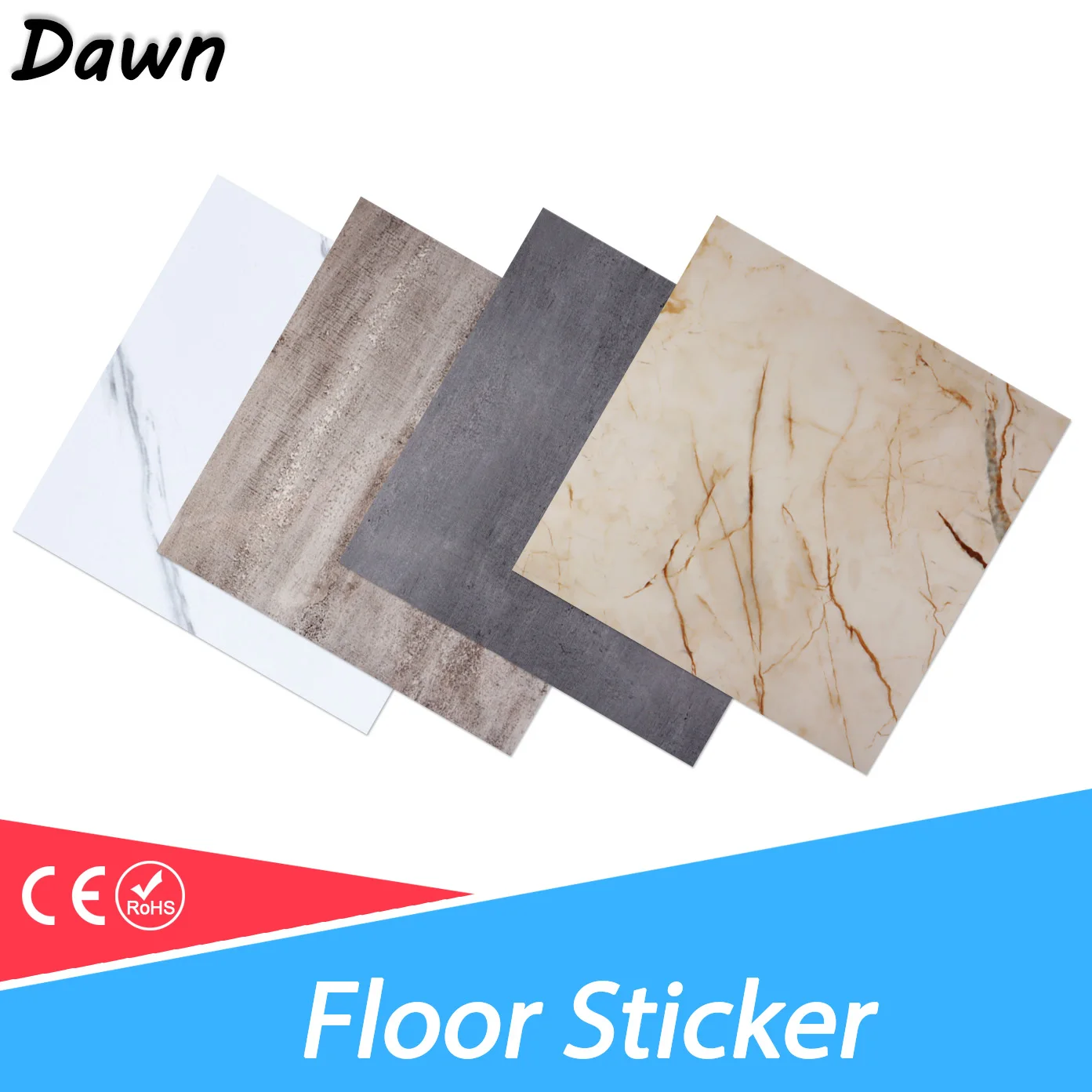 Wall Stickers Self Adhesive Waterproof Marble  Floor Sticker Bathroom living room Wall paper Renovation Decals Wall Ground Decor