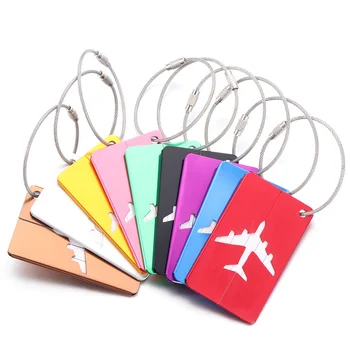 

1Pc New Colorful Luggage Tags Aluminium Alloy Baggage Name Tags Suitcase Address Label Holder Travel Accessories Gifts Dropship