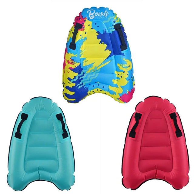 Inflatable Surfboard Summer Swimming Mattress Floating Bed Adult Kid Toy Solid Color Buoy Kicboard Safe Sea Surfing Board 2