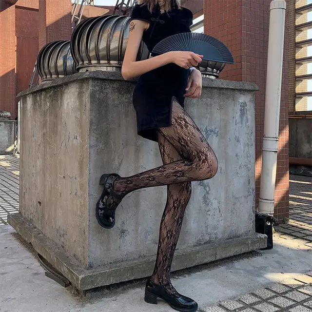 Snake Tights Women Black Anime Pantyhose KT Cat Pattern Fishnet Stockings Sexy Harajuku Hosiery Nylon Women's Lolita G Tights TAIYANGHUA-B